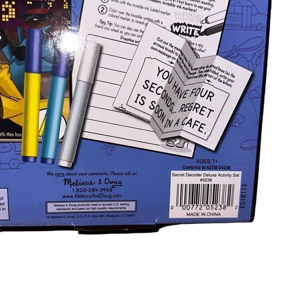 NIB Melissa & Doug Secret Decoder Deluxe Activity Set On The Go activity gift - Picture 8 of 8